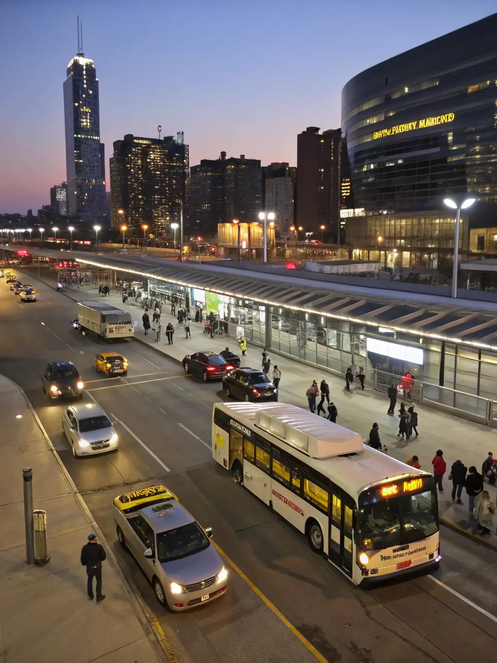 A photograph of a map highlighting transportation options near the conference venue, including train stations, bus stops, and parking facilities, to assist attendees with travel planning.