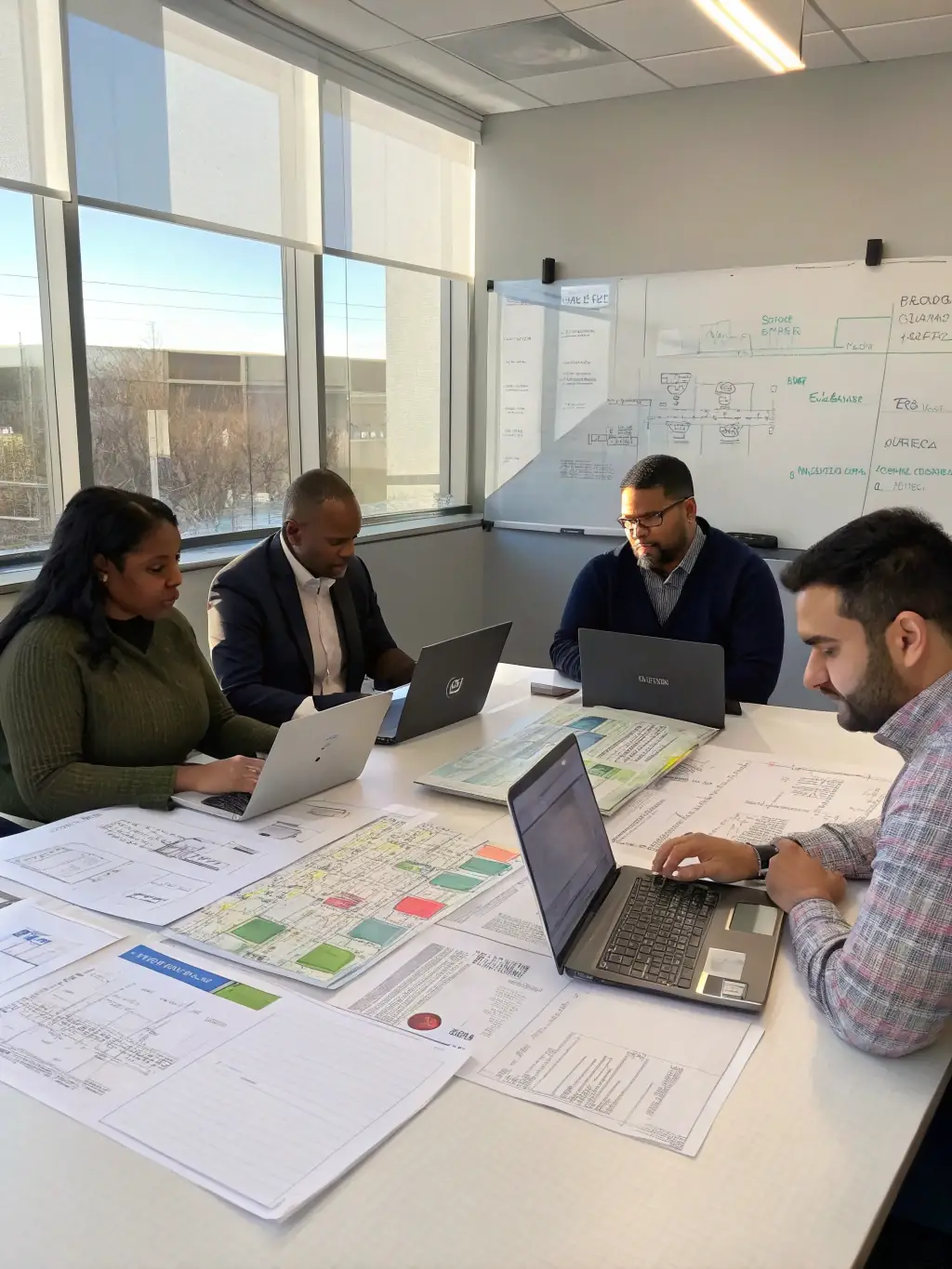 A photograph of a panel discussion on business continuity planning, featuring diverse professionals from various industries.
